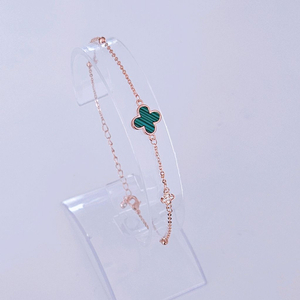 새상품,선물박스포장]천연석 말라카이트 클로버 팔찌/목걸이 귀걸이 반지 진주 샤넬 14k 18k 스와로브스키 루이비통