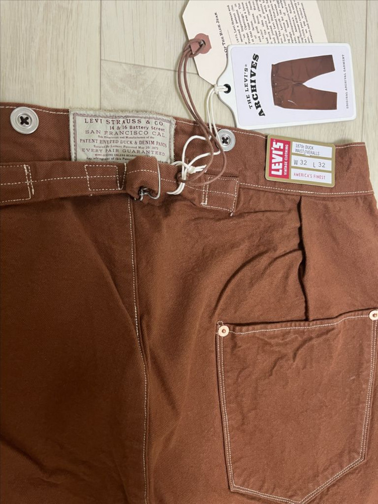 리바이스빈티지클로딩lvc1870 덕 웨이스트 오버올 32X32,34X32--4