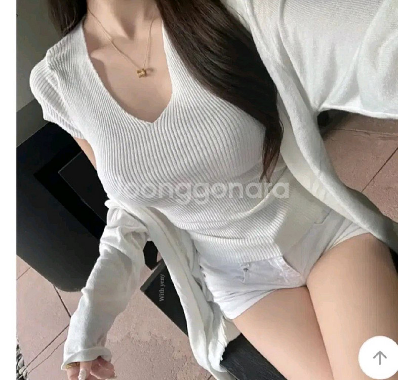 수입의류 새상품) 메이린 반팔 가디건 세트--1