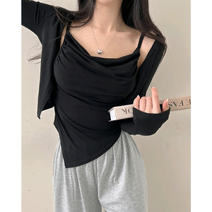 새상품)드레이프 나시 가디건세트 요술핏