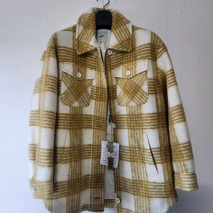SJYP 한섬 시스템 SJ 타탄체크 겨울 울 코트 셔켓 44~55 사이즈 새상품