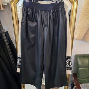 s~m세일 기모 가죽바지 레더와이드팬츠