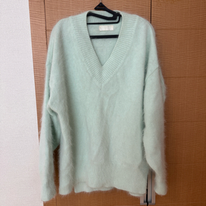 F 오버핏 민트 앙고라니트