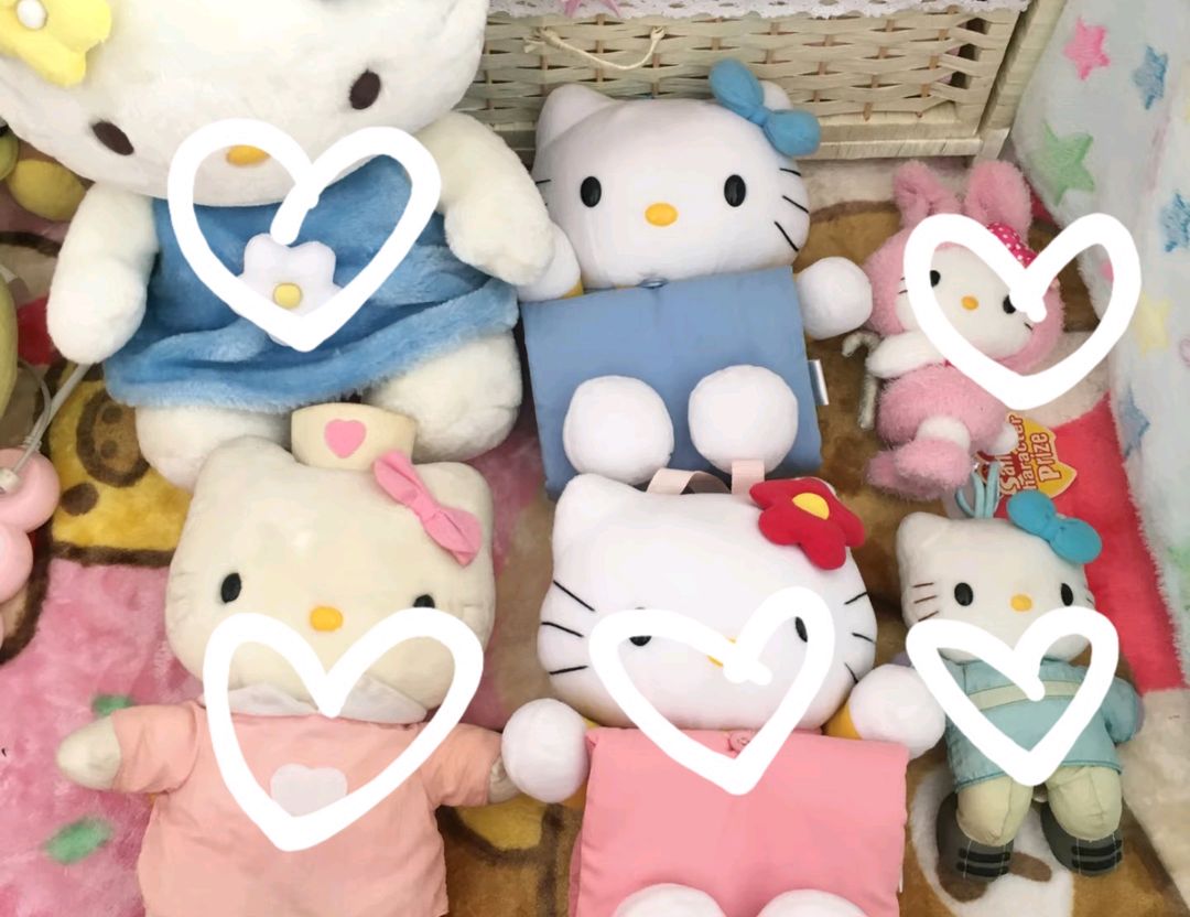 고전 키티 pvc 파우치 카오하나 월포켓 행거 세트