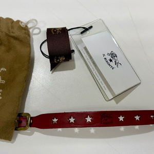 il bisonte 레드 가죽팔찌