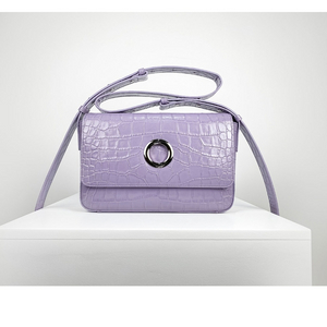 에센셜쉬 가죽 숄더백 퍼플 새상품