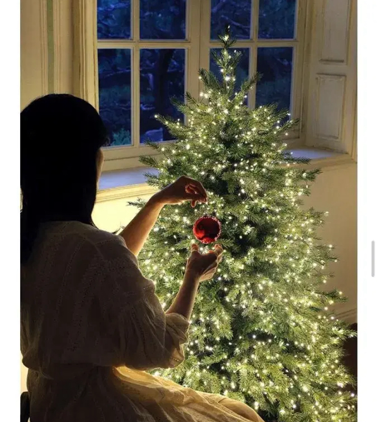 크리스마스 트리 와이어 전구 건전지 웜