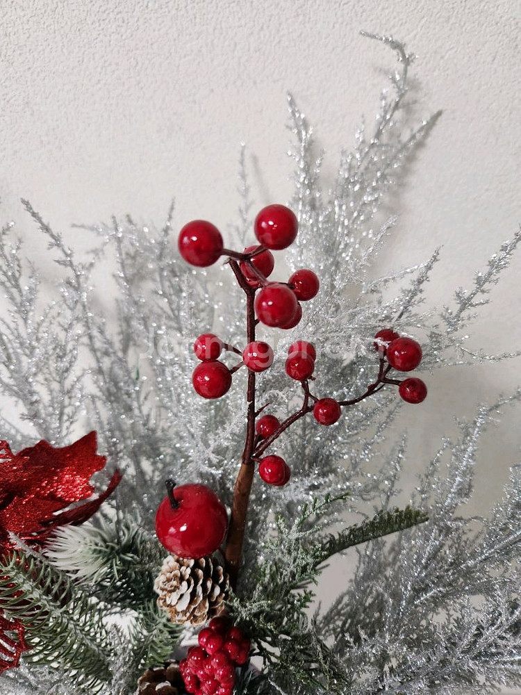 새상품)철제화병 풍성한 크리스마스 조화--6