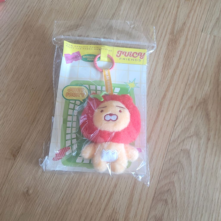 카카오프렌즈 중국 한정 라이언 춘식이 인형 키링 미개봉 새상품--2