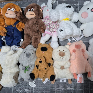 동물 캐릭터 인형 대형, 중형 일괄 또는 개별판매