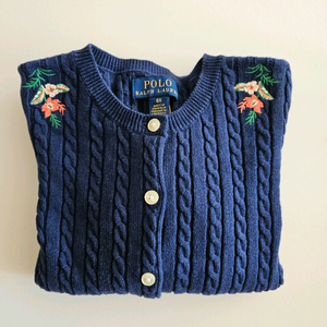 폴로 랄프로렌 여아 미니 케이블 코튼 가디건(정품)