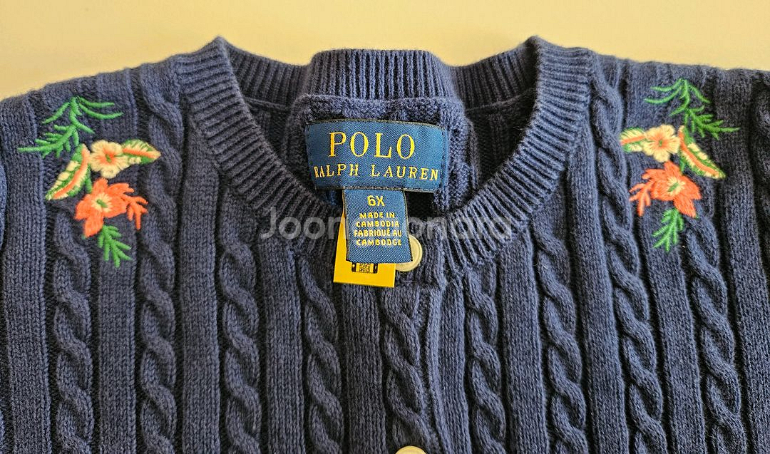 폴로 랄프로렌 여아 미니 케이블 코튼 가디건(정품)--4