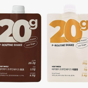 (개당 3,000원)베리웨이 프로틴 쉐이크 초코맛 곡물맛 파우치형