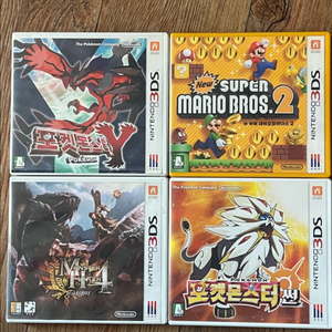 3ds 슈퍼마리오브라더스2 포켓몬 Y,썬 몬스터헌터4 + 서비스