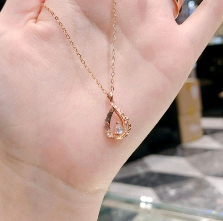 로이드 14k 목걸이 물방울 팬던트 펜던트 일체형 3푼--3