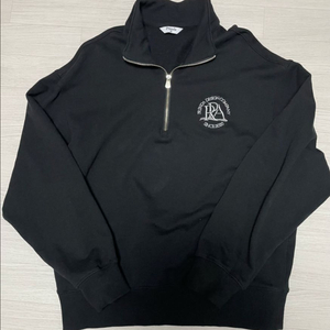 프렌다 메인로고 하프집업 맨투맨 - 블랙 M