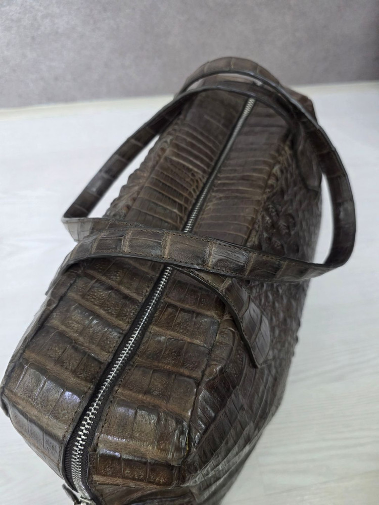 천연 악어가죽 보스턴백--4