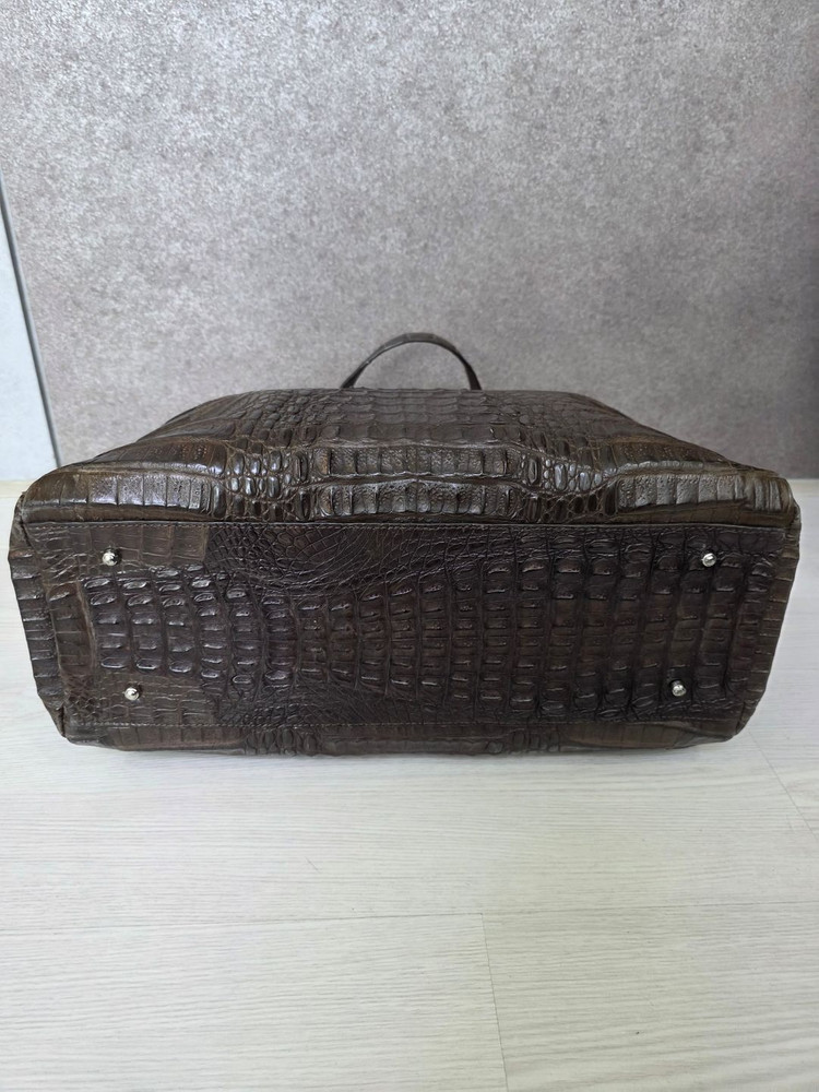 천연 악어가죽 보스턴백--3