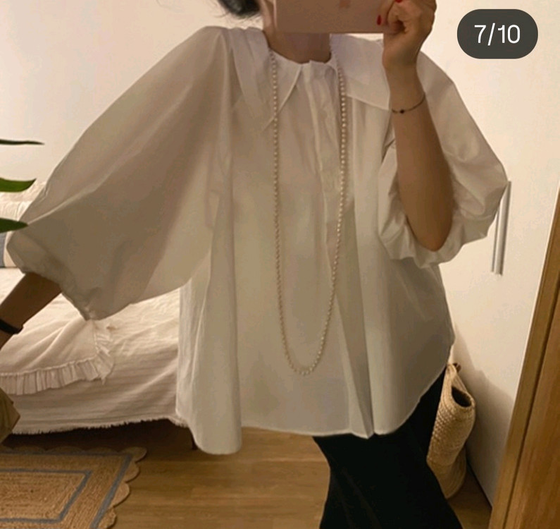 로즈베이 베라 겹카라 블라우스--6