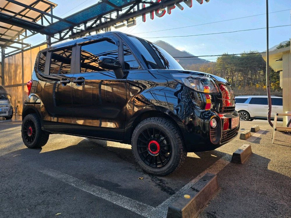 기아 레이 1인승 밴 튜닝차량 판매합니다 검정색 이미지