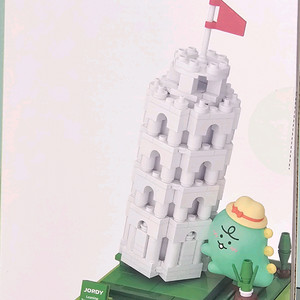 카카오프렌즈 랜드마크 브릭 피규어 - 피사의 사탑 죠르디