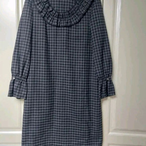 질바이질스튜어트 봄가을체크프릴원피스55 새상품