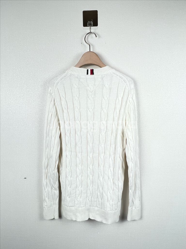 타미힐피거 여성 PIMA코튼 케이블 니트 스웨터 S--1