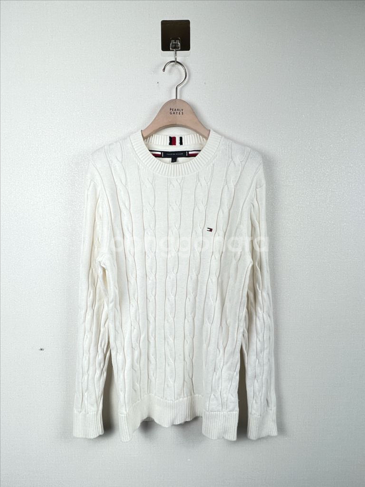 타미힐피거 여성 PIMA코튼 케이블 니트 스웨터 S--0
