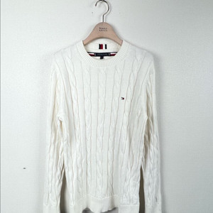 타미힐피거 여성 PIMA코튼 케이블 니트 스웨터 S