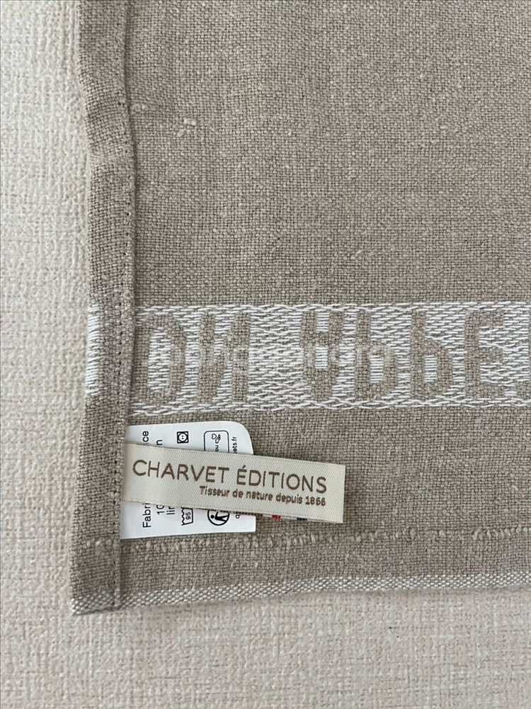 샤르베에디션 본 아페티 키친크로스 M 린넨 화이트 컬러 판매--5