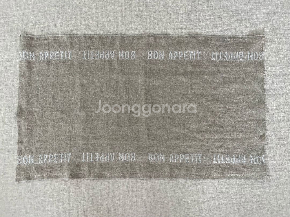 샤르베에디션 본 아페티 키친크로스 M 린넨 화이트 컬러 판매--6