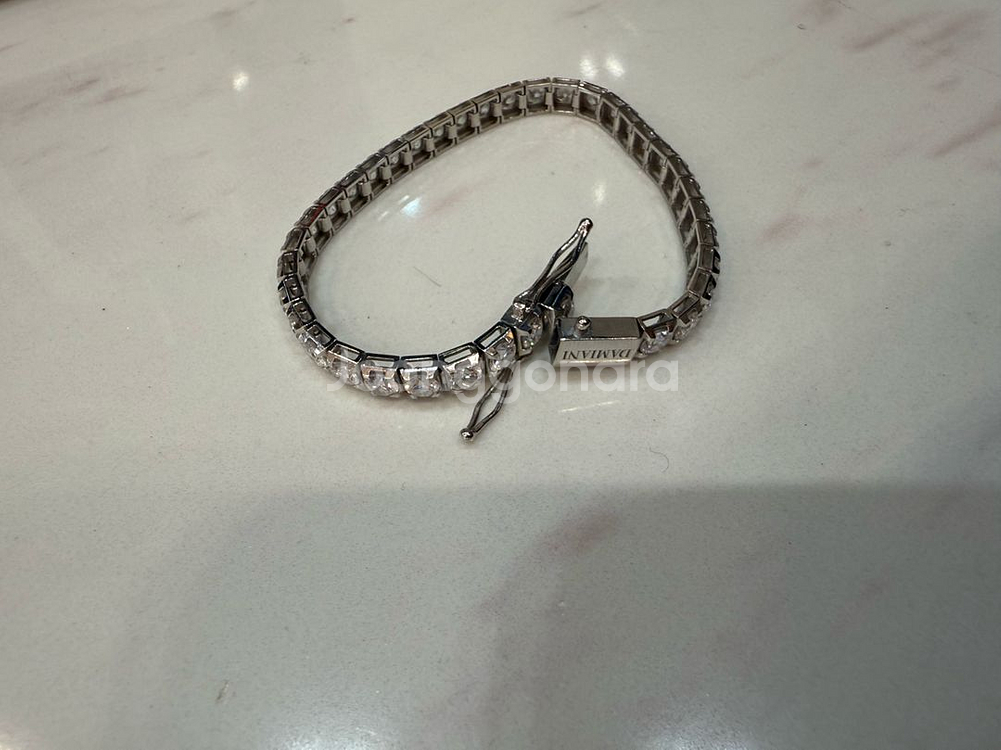 14K 백금 2돈 다미아니 테니스 팔찌 제작 판매--1