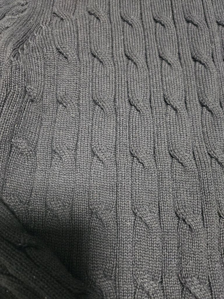 (L)유니온블루 케이블 니트 블랙 이미지