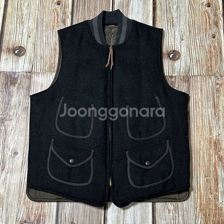 더블알엘 브라운스 비치 리버시블 울 다운 베스트 M--0