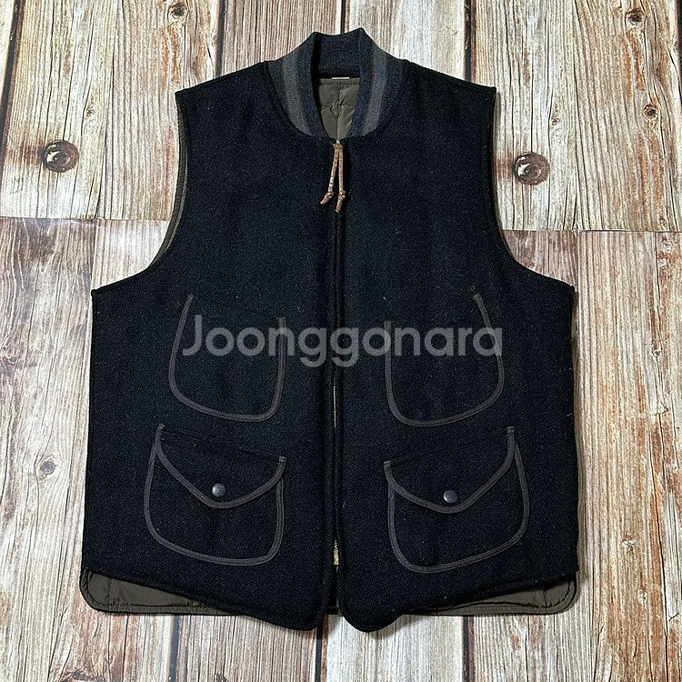 더블알엘 브라운스 비치 리버시블 울 다운 베스트 M--10