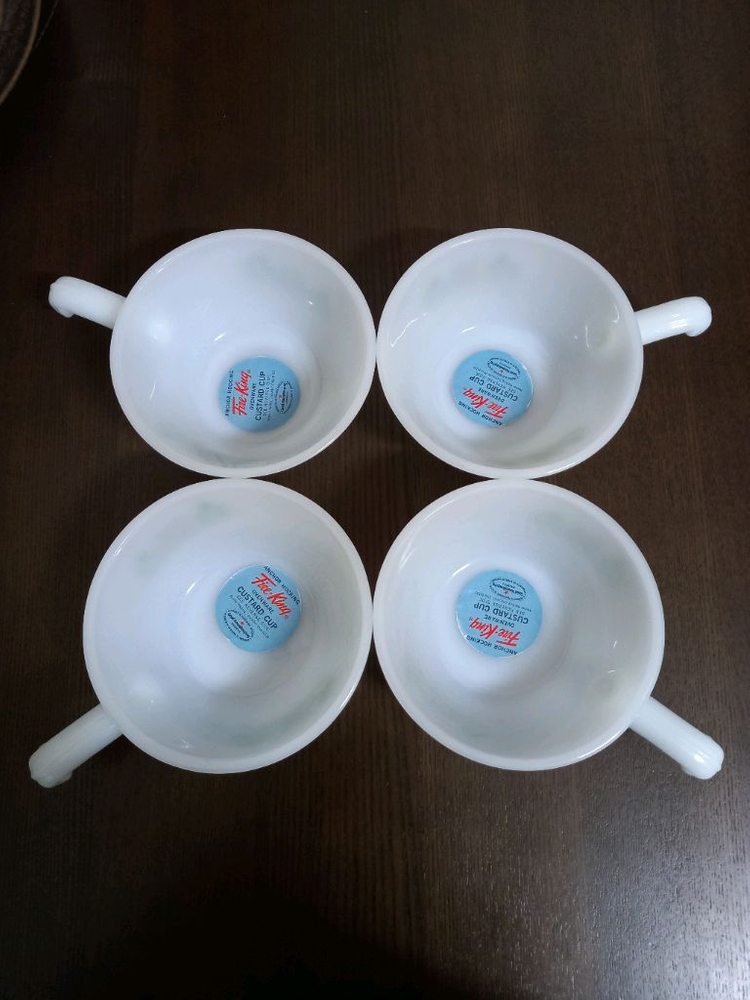 [미사용품]빈티지 앵커호킹 핸들 스프 볼 (커스타드 볼), 파이어 킹--1