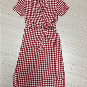 체크 랩 원피스