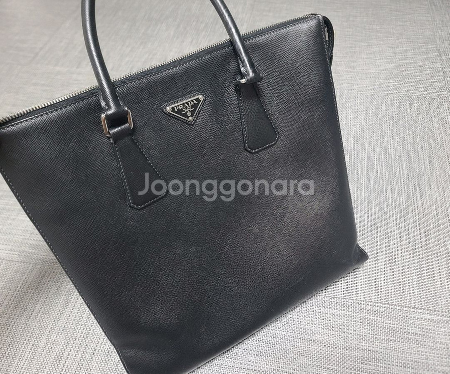 프라다 사피아노 레더 토트백 브리프케이스 서류가방--0