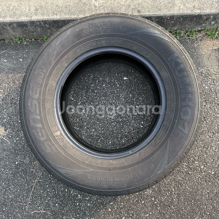 중고타이어 금호 센스 255/65/R16--1
