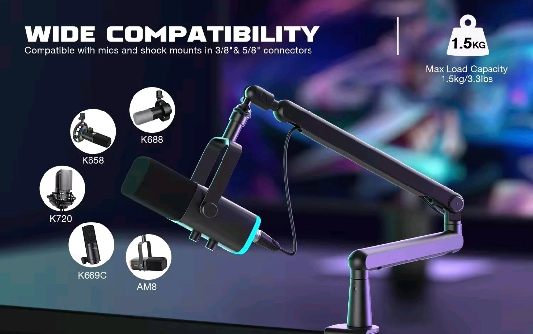 피파인 BM88 마이크 붐암 거치대 화이트--4