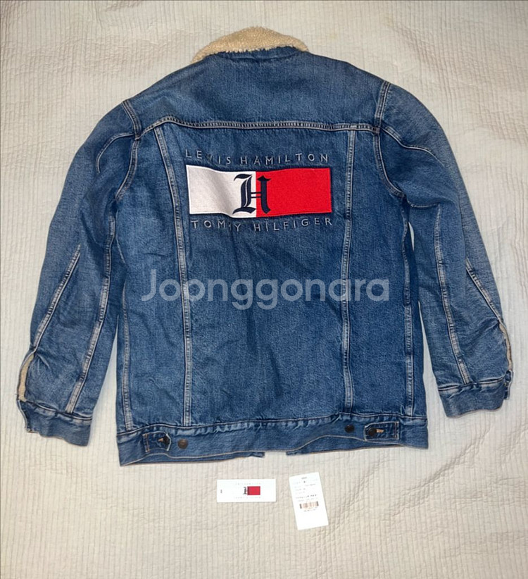 타미힐피거와 루이스 해밀턴 콜라보 쉐르파 데님 자켓--1