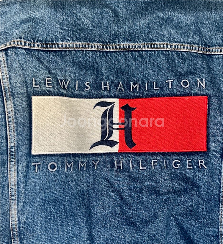 타미힐피거와 루이스 해밀턴 콜라보 쉐르파 데님 자켓--2