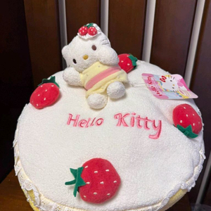 고전 키티 케이크 인형 쿠션 대형