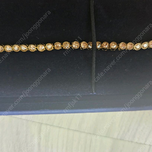 스와로브스키 미니 테니스 팔찌 샴페인골드