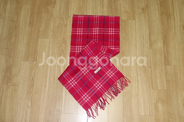 (머플러) 807. 버버리/핫핑크 캐시미어체크머플러--1