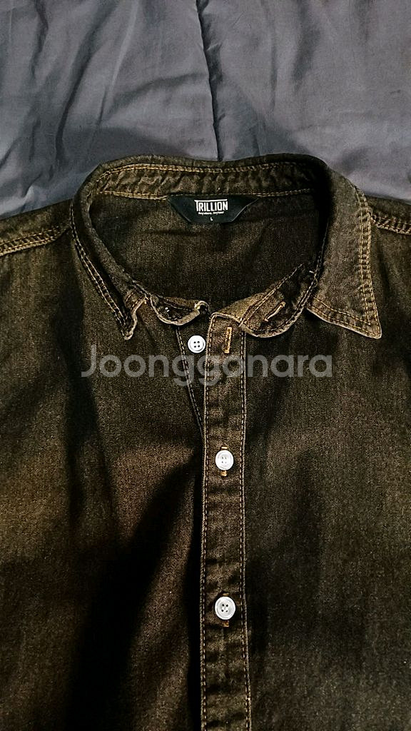 트릴리온 오버핏데님남방 L 가슴70 기장77--2