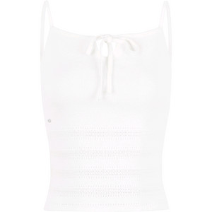 페일제이드 리본 펀칭 슬리브리스 민소매 나시 화이트