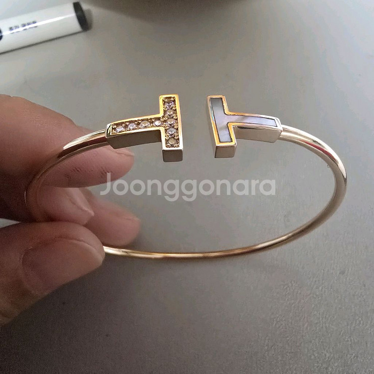 18k핑크골드 오픈뱅글팔찌--1