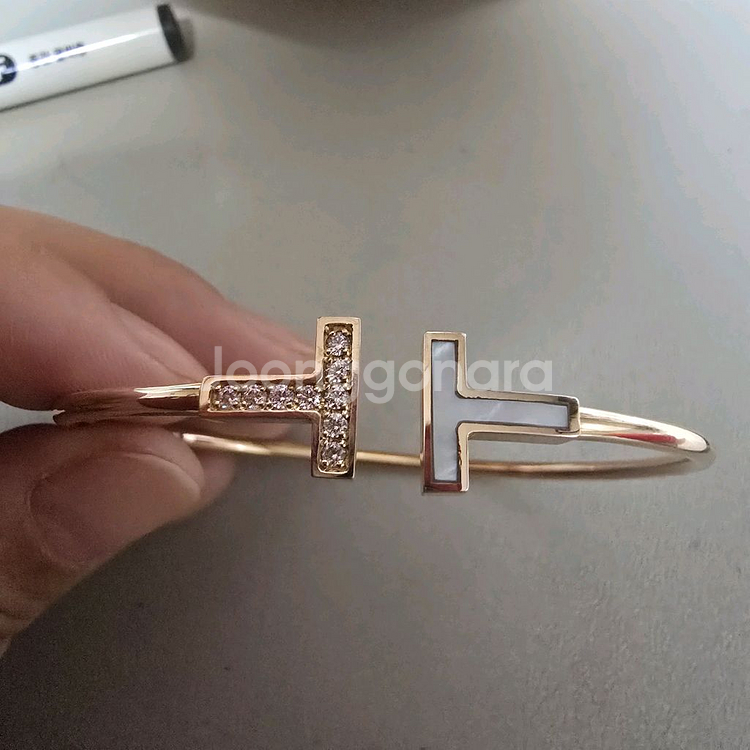 18k핑크골드 오픈뱅글팔찌--5