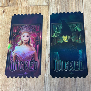 위키드 1편 오리지널티켓 2종 아트카드 아리아나그란데 굿즈 이미지